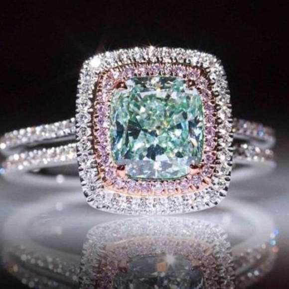 Cinderella's Closet Jewelry - Tourmaline Ring with Pink and White Sapphires